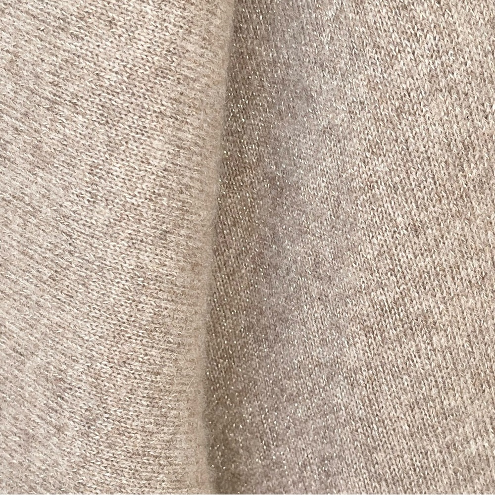 TAHARI Cashmere Sweater Sparkle Long Dolman Sleeve Crew Neck Stretch Pullover - Picture 9 of 14